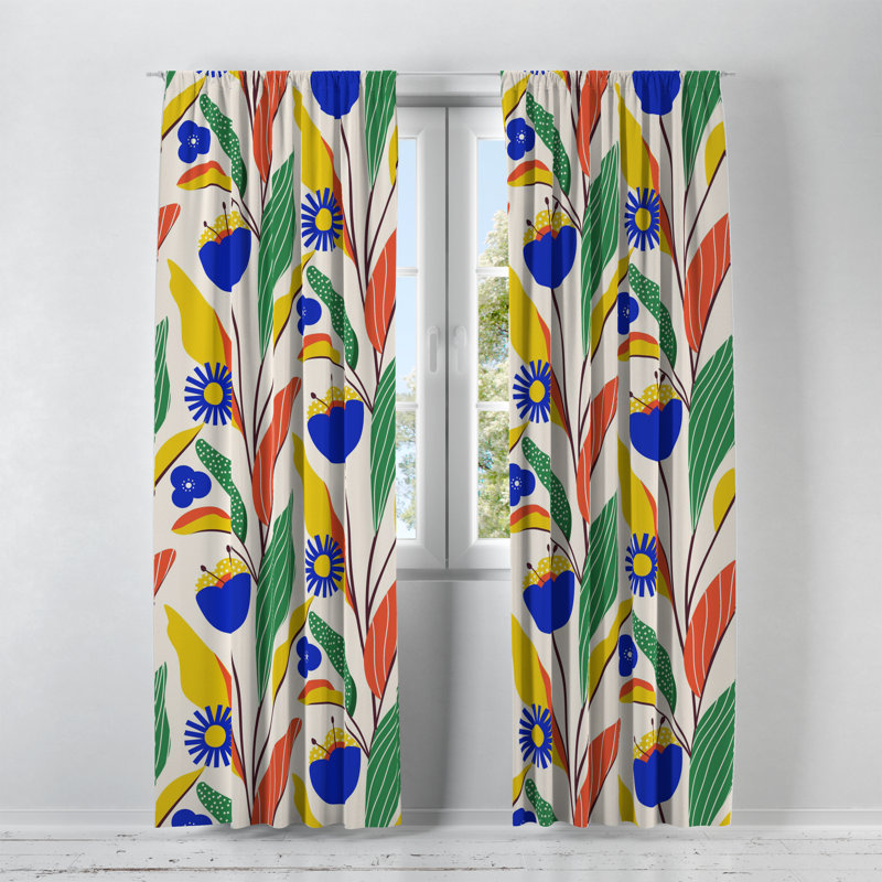 Semi Sheer Curtain Pair, 40" W x 82" L