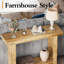 Console de table d'entrée en bois Farmhouse