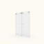Porte de douche coulissante double sans cadre, verre trempé clair de 5/16 po (8 mm), couche épaisse facile à nettoyer-120558897