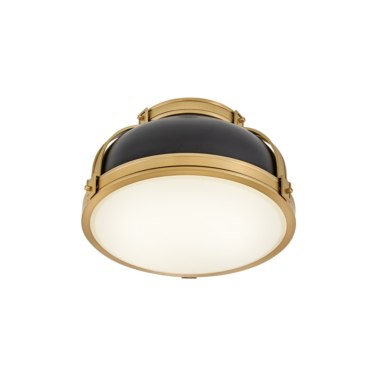 Calathea 2 Light Flush Mount, Black/Gold