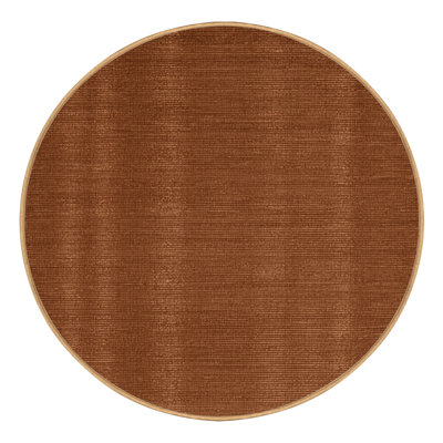 Tapis brun uni lavable à la machine
