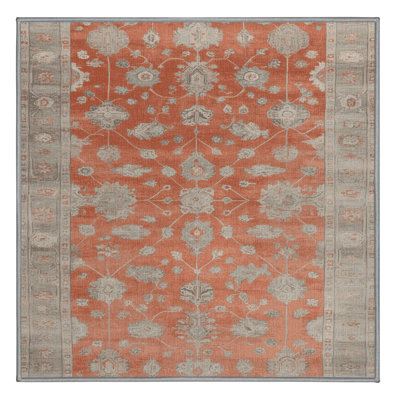Machine Washable Overdyed Gray Area Rug