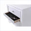 Table de chevet 2 tiroirs avec rangement pour bijoux - Rangement blanc