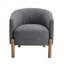 Chaise rembourrée en polyester avec 4 pieds-2051670323