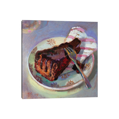 Piece of Chocolate Cake Ii 1 Piece Wrapped Canvas Painting