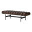Banc rembourré en cuir véritable Penina-706929648