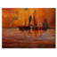 Bateaux sur l'océan pendant le coucher du soleil I - impression nautique-60160005-60160010