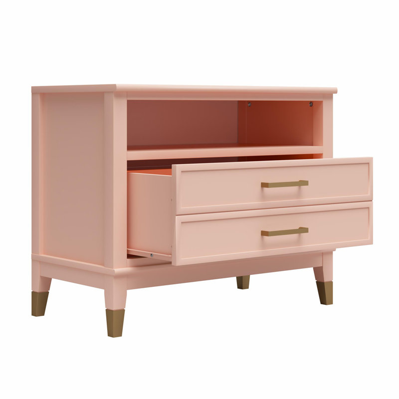 Wespi 1 Drawer Bedside Table, Pink
