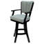 Tabouret en bois Callisnagh - vinyle beige - brun-472149009-472149017