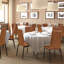 Faux Leather Modern High-backed Dining Chairs with Metal Legs-433931300