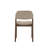 Skovde Modern Scandinavian Wood Finish Dining Chair - Beige Fabric, Walnut Veneer
