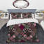 Motif de patchwork rose - ensemble de housse de couette abstrait - polyester microfibre-245841930