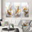 «Fractal Gold Sphere On White», 3 pièces sur toile-1209207599-1209207572