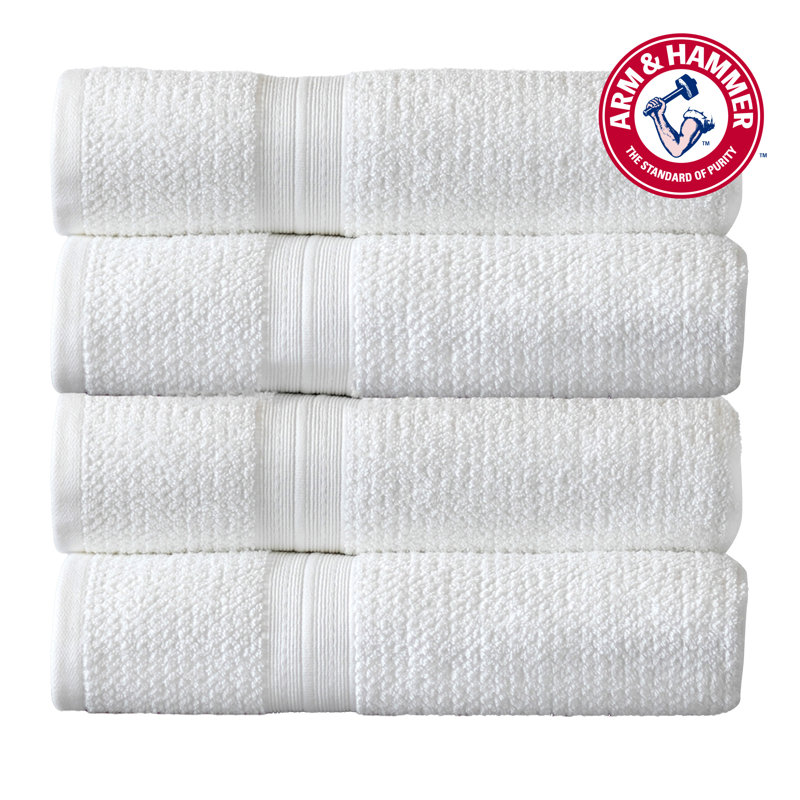 Arm & Hammer Quick Dry Bath Towels, White