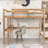 Twin Wood Loft Bed With Built-In Desk, Guardrail And Ladder-1347370277