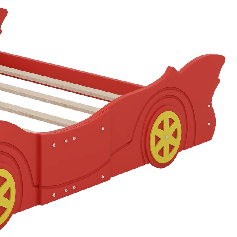 Race Car-Shaped Bed, Red, Full
