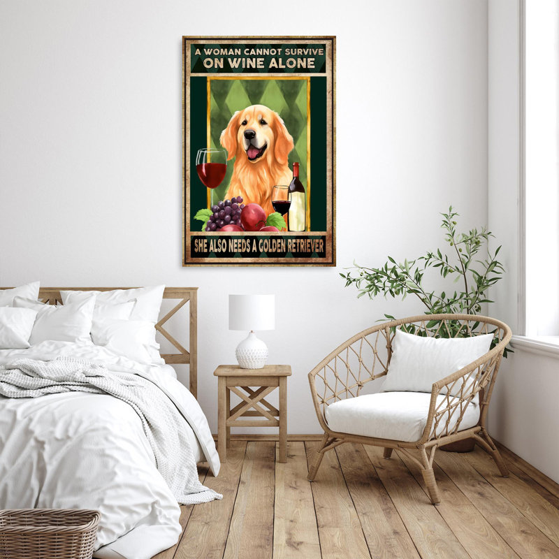Elle a aussi besoin d'un Golden Retriever - 1 pièce Rectan Elle a également besoin d'un Golden Retriever - 1 pièce