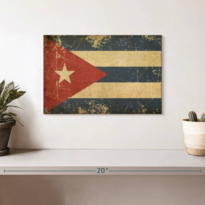 Drapeau de Cuba, H 8 po x l 12 po