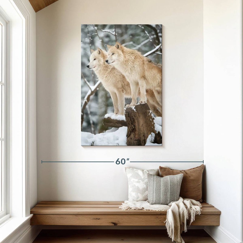 Brampt Two Wolves, 45" H x 30" W