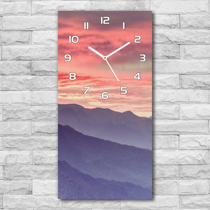 Jameil Glass Wall Clock, Pink/Purple/White