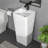 Ceramic Pedestal Sink Classic One-piece Freestanding Pedestal Combo Bathroom Sink with Overflow-124176759-124176762
