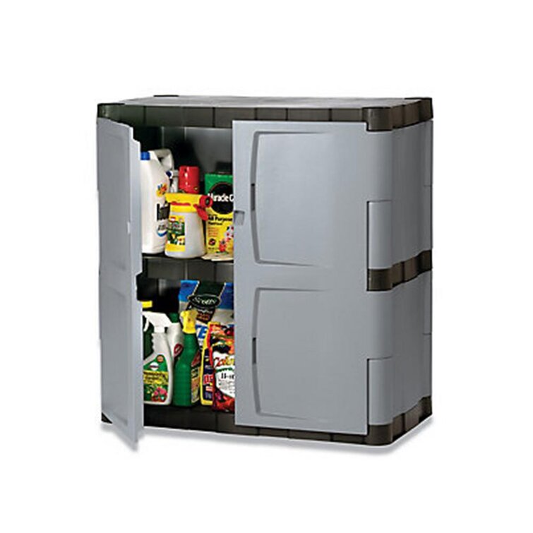 Rubbermaid - Locking Plastic Storage Cabinet: 36″ Wide, 18″ Deep