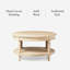 Table basse ronde traditionnelle en bois Maven Lane Pullman au fini blanc antique-96026385