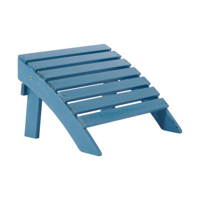 Wooden Folding Adirondack Ottomans, Patio Footrest For Garden Lawn Backyard Deck Pool Beach Firepit by Lark Manor