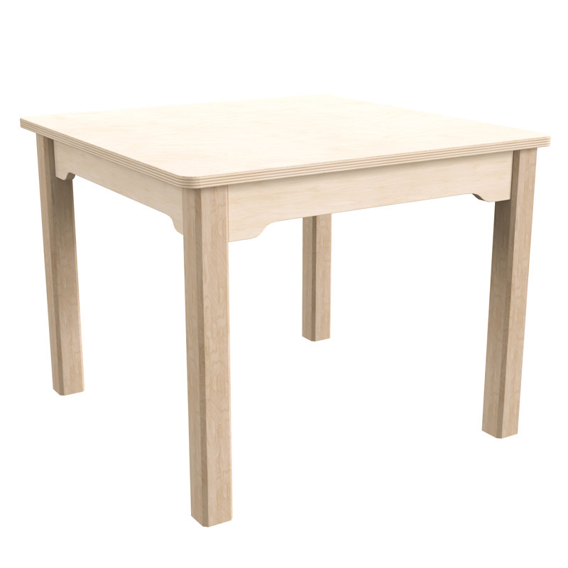 Table d'activités de classe préscolaire en bois Bright Beginnings, H 18 po x L 23,5 po x l 23,5 po