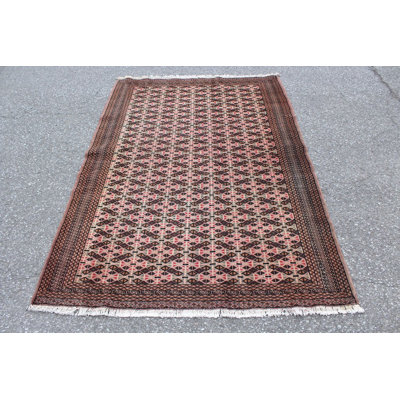 One-of-a-Kind 4'4" X 6'3" 1950s Wool Area Rug in