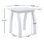 Table de bout rectangulaire en bois d'acacia SELMA en polyuréthane blanc