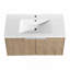 Meuble-lavabo à fixation flottante avec lavabo et porte à fermeture en douceur 2 portes Modern Design-112897632