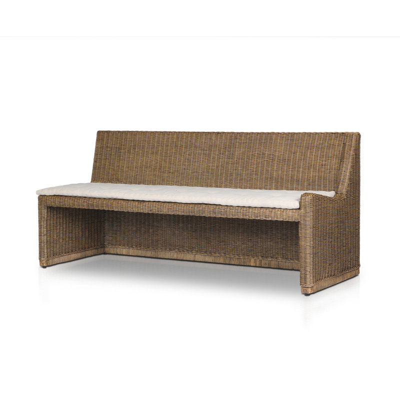 Senna Woven Dining Bench, 33" H x 72" W x 26.25" D