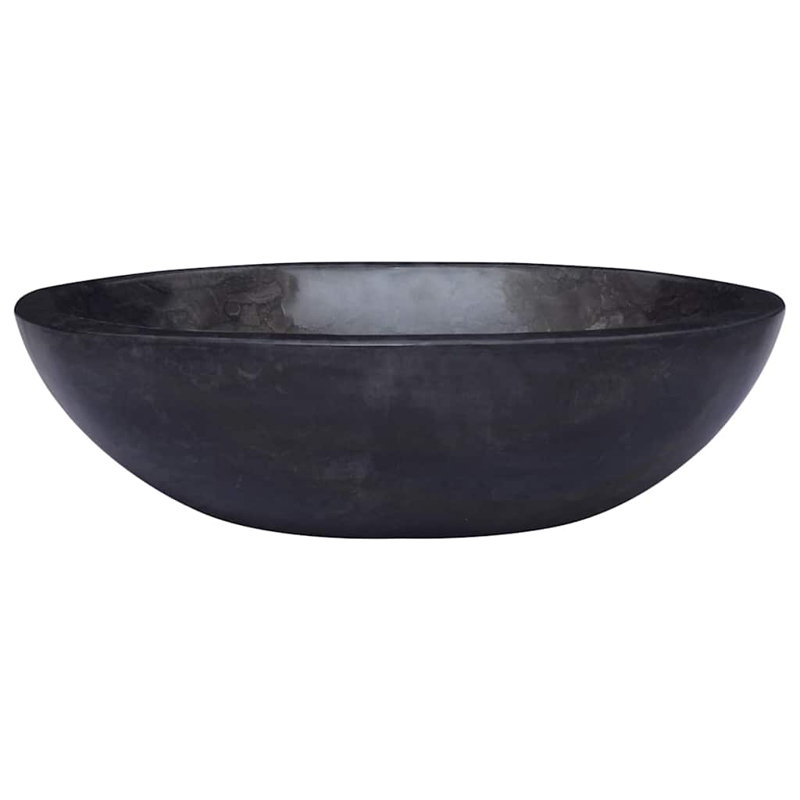Borough Wharf Trask 530mm L x 400mm W Marble Oval Sink, Black