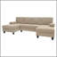 Canapé en forme de U rembourré nubby, conception de chaise double confortable avec accoudoirs rembourrés-428437190
