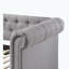 Lit de jour touffeté en lin avec couchette