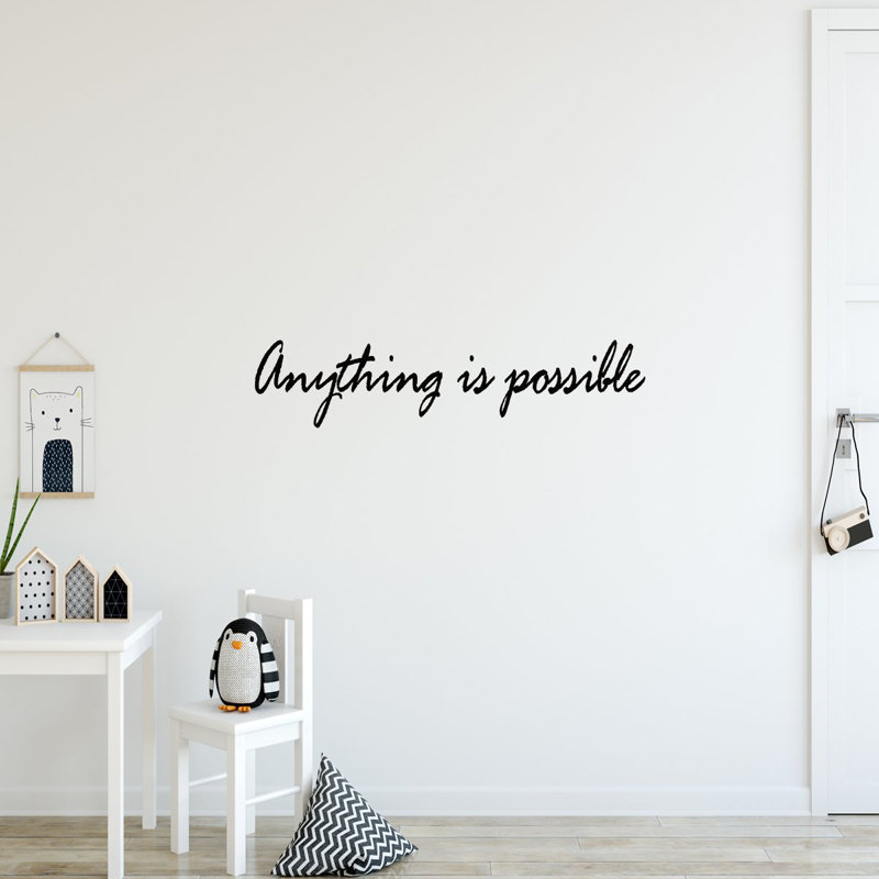 Text & Numbers Wall Decal, 6" x 20"