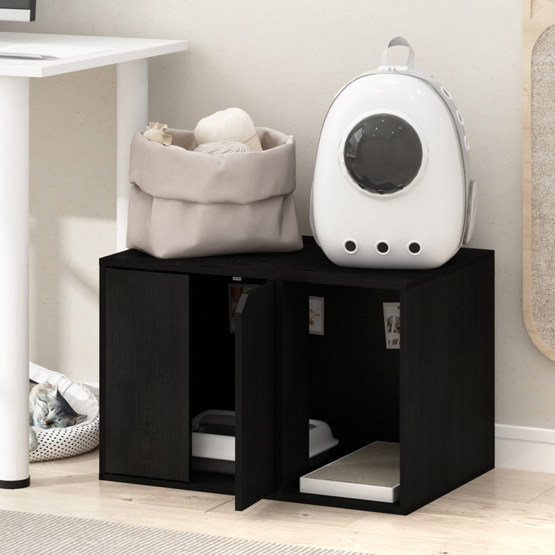 Jayleen Litter Box Enclosure, Black