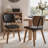 Faux Leather Upholstered Side Chair Dining Chair And Walnut Wood Finish-168889501-168889489