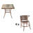 Rattan patio table and chair combination