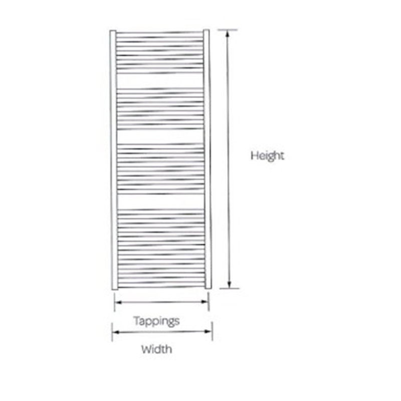 Clifton Heated Towel Rails, 80cm H x 50cm W x 5.5cm D