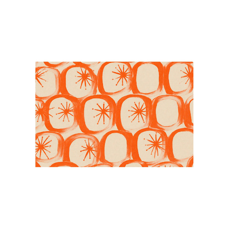 Tapis de bain rétro à motif atomique, 36 x 24 po