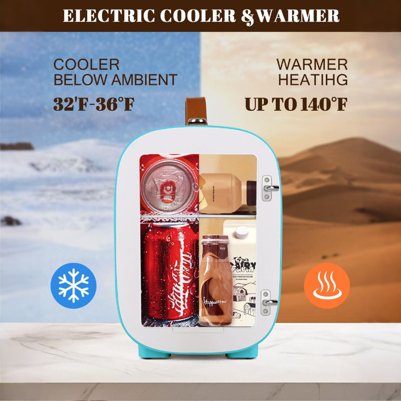 Compact Personal Refrigerator With Cooling & Heating For Small Spaces, Enhancing Daily Life, Blue