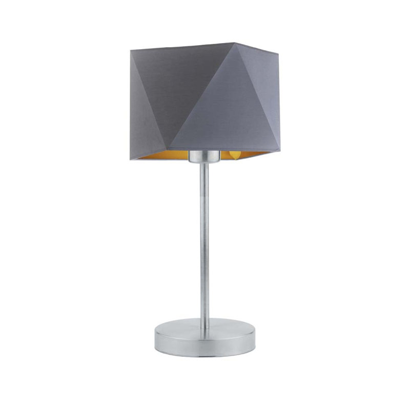 Candra Desk Lamp, Grey, Brushed Steel