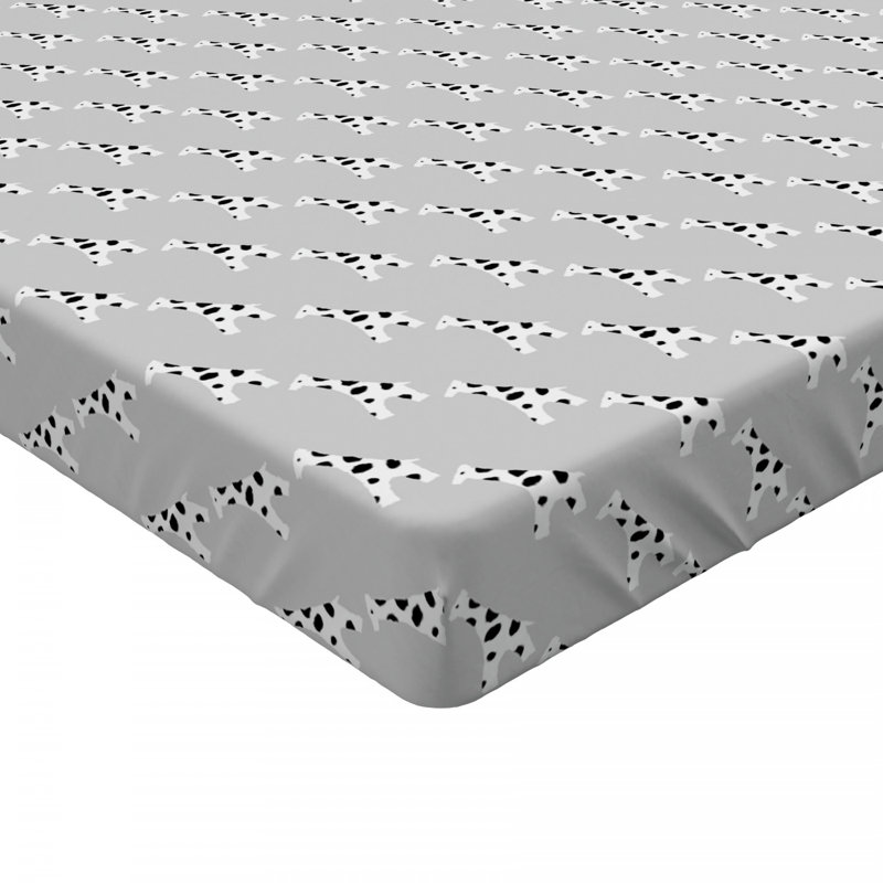 Microfiber Fitted Sheet, Queen Fitted Sheet, Black/Silver Giraffe