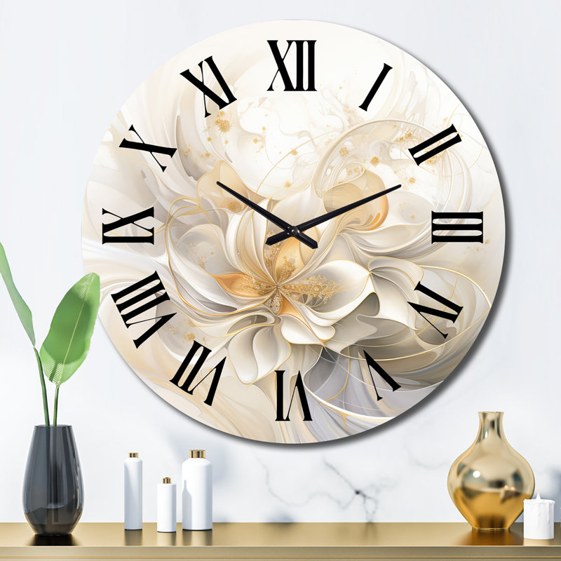 Horloge murale en métal Dreamy White, Grand