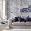 Indigo Geometric Peel & Stick Wallpaper Roll