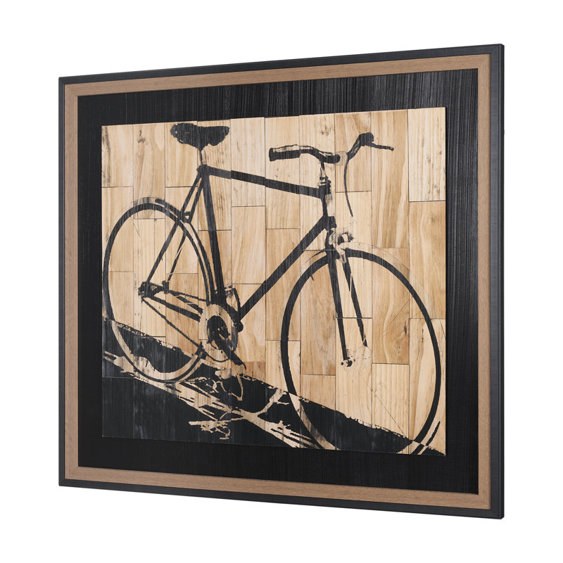 Fixed Gear 2 by Paperplate Inc a Hand Embelished Textured Framed Art Print