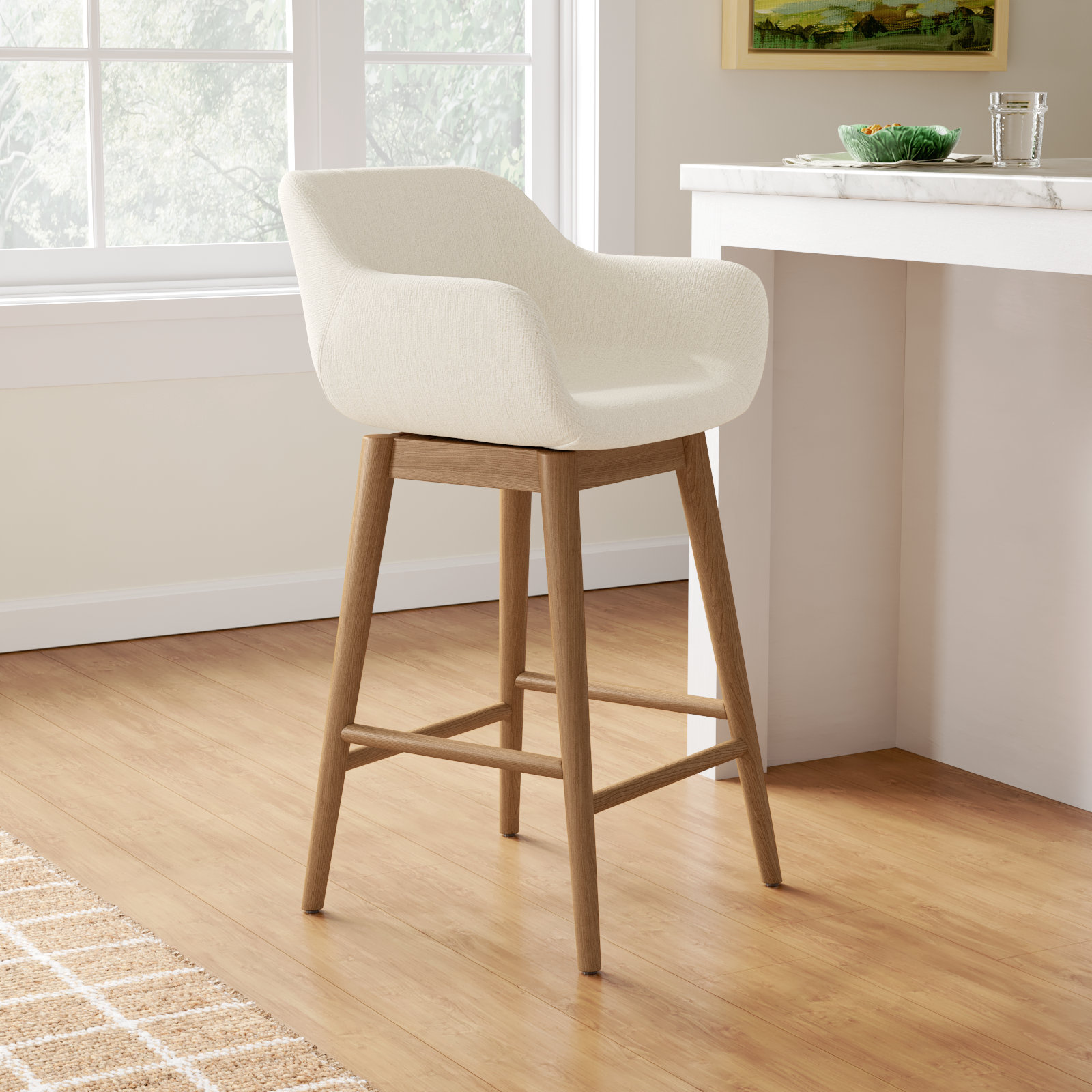 Bahari Swivel Bar and Counter Stool, Counter Stool (26.50” Seat Height)