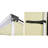 Yescom 55.12'' W x 84.62'' D Fabric Beige Cover Retractable Patio Awning